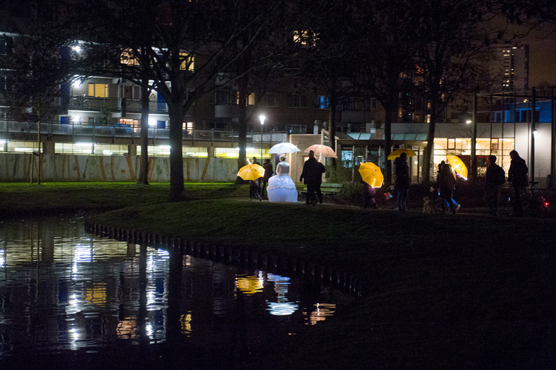 Nederland, Rotterdam, 26-02-2016. Lichtlab in Oosterflank. Powerboat organiseert een lichtlab in R'dam Alexanderpolder. © Foto: Erno Wientjens.